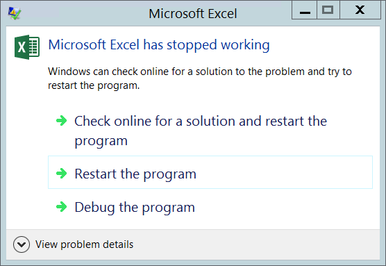 office-addin-sample-excel-crashed